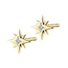 Clearance Apart Kolczyki z żółtego złota z diamentami - gwiazdy - 0,006 ct - próba 375