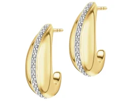 Clearance Apart Kolczyki z żółtego złota z diamentami - 0,20 ct - próba 585