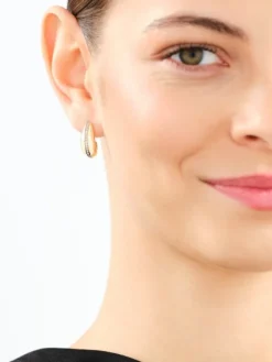 Clearance Apart Kolczyki z żółtego złota z diamentami - 0,20 ct - próba 585