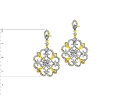 Apart Kolczyki z żółtego złota z diamentami - rozety - 0,33 ct - próba 585< Wszystkie