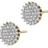 Online Apart Kolczyki z żółtego złota z diamentami - 0,18 ct - próba 585
