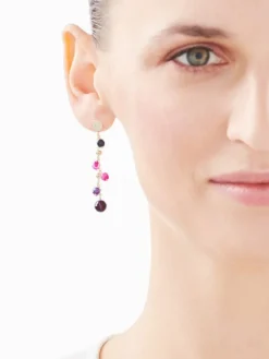 Apart Kolczyki z żółtego złota z diamentami i agatami - próba 375< Wszystkie