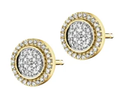 Sale Apart Kolczyki z żółtego złota z diamentami - 0,23 ct - próba 585