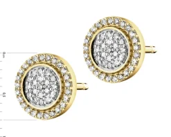 Sale Apart Kolczyki z żółtego złota z diamentami - 0,23 ct - próba 585