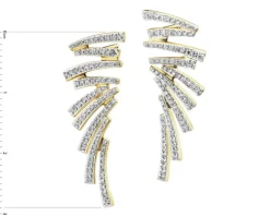 Outlet Apart Kolczyki z żółtego złota z diamentami - 0,41 ct - próba 585