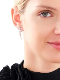 Outlet Apart Kolczyki z żółtego złota z diamentami - 0,41 ct - próba 585