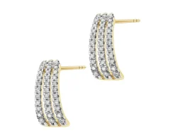 Apart Kolczyki z żółtego złota z diamentami - 0,50 ct - próba 585< Wszystkie