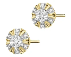 Apart Kolczyki z żółtego złota z diamentami - 0,05 ct - próba 375< Wszystkie