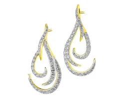 Sale Apart Kolczyki z żółtego złota z diamentami - 0,87 ct - próba 585