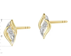 Apart Kolczyki z żółtego złota z diamentami - 0,004 ct - próba 585