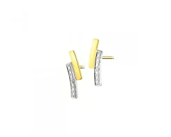 Apart Kolczyki z żółtego złota z diamentami - 0,006 ct - próba 375< Kolczyki Z Diamentami