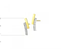 Apart Kolczyki z żółtego złota z diamentami - 0,006 ct - próba 375< Kolczyki Z Diamentami