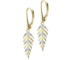 Apart Kolczyki z żółtego złota z diamentami - 0,03 ct - próba 375< Wszystkie