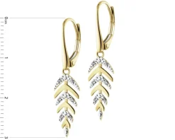 Apart Kolczyki z żółtego złota z diamentami - 0,03 ct - próba 375< Wszystkie