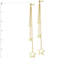Clearance Apart Kolczyki z żółtego złota z diamentami - gwiazdy - 0,01 ct - próba 375