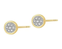 Apart Kolczyki z żółtego złota z diamentami - koło - 0,06 ct - próba 585< Wszystkie