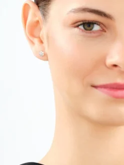 Apart Kolczyki z żółtego  złota z diamentami - 0,04 ct - próba 375