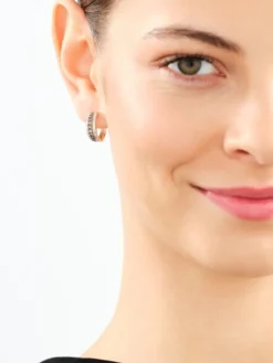 Apart Kolczyki z żółtego złota z diamentami - koła - 0,71 ct - próba 585< Kolczyki