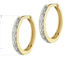 Apart Kolczyki z żółtego złota z diamentami - koła - 0,04 ct - próba 375< Wszystkie