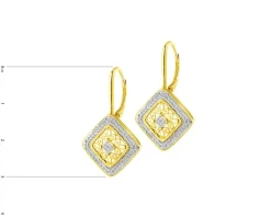 Apart Kolczyki z żółtego złota z diamentami - 0,24 ct - próba 585< Wszystkie