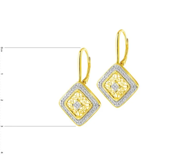 Apart Kolczyki z żółtego złota z diamentami - 0,24 ct - próba 585< Wszystkie