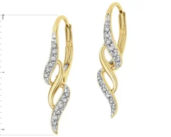Apart Kolczyki z żółtego złota z diamentami - 0,10 ct - próba 585< Wszystkie