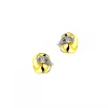 Outlet Apart Kolczyki z żółtego złota z diamentami - 0,005 ct - próba 375