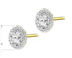 Apart Kolczyki z żółtego złota z diamentami - 0,30 ct - próba 585< Kolczyki Z Diamentami