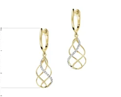 Apart Kolczyki z żółtego złota z diamentami - 0,05 ct - próba 375< Kolczyki Z Diamentami