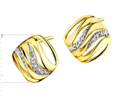 Apart Kolczyki z żółtego złota z diamentami - 0,12 ct - próba 585< Wszystkie