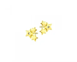 Apart Kolczyki z żółtego złota z diamentami - gwiazdy - 0,01 ct - próba 375< Kolczyki Z Diamentami