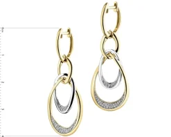 Apart Kolczyki z żółtego złota z diamentami - 0,16 ct - próba 585< Kolczyki Z Diamentami