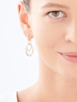 Apart Kolczyki z żółtego złota z diamentami - 0,16 ct - próba 585< Kolczyki Z Diamentami