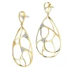 Best Apart Kolczyki z żółtego złota z diamentami - 0,09 ct - próba 585