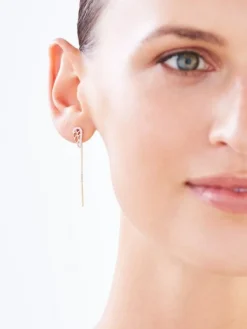 Apart Kolczyki z żółtego złota z diamentami - skrzydła - 0,02 ct - próba 375< Kolczyki Z Diamentami