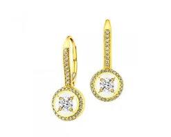 Sale Apart Kolczyki z żółtego złota z diamentami - 0,33 ct - próba 585
