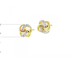 Apart Kolczyki z żółtego złota z diamentami - 0,01 ct - próba 375< Wszystkie