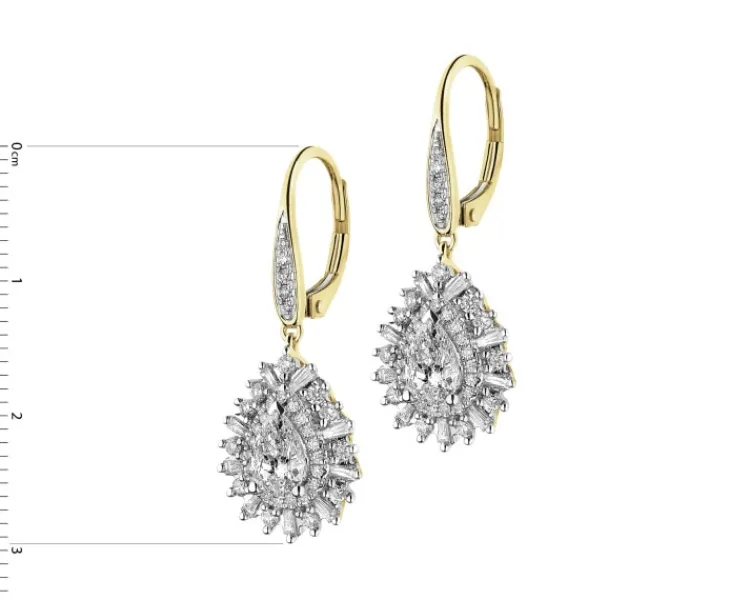 Best Apart Kolczyki z żółtego złota z diamentami - 1,74 ct - próba 585
