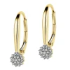 Apart Kolczyki z żółtego złota z diamentami - 0,09 ct - próba 585< Kolczyki Z Diamentami