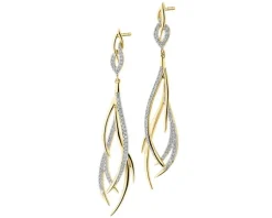 Apart Kolczyki z żółtego złota z diamentami - 0,24 ct - próba 585< Wszystkie