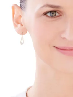 Online Apart Kolczyki z żółtego złota z diamentami - 0,01 ct - próba 375