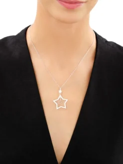 Apart Naszyjnik srebrny - gwiazdy