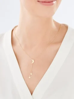 Apart Naszyjnik srebrny - gwiazdy, Księżyc< Naszyjniki