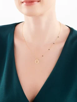 Clearance Apart Naszyjnik srebrny ze szlifowanym szkłem