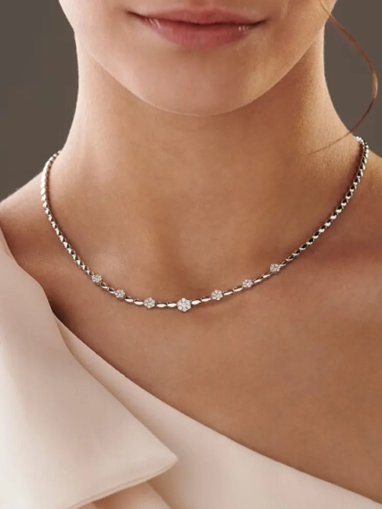 Sale Apart Naszyjnik z białego złota z brylantami - 0,63 ct - próba 585