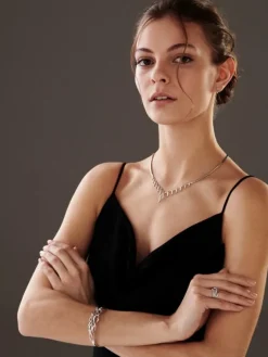Apart Naszyjnik z białego złota z brylantami - 0,27 ct - próba 750< Naszyjniki