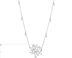 Apart Naszyjnik z białego złota z diamentami - drzewko - 0,01 ct - próba 375< Naszyjniki