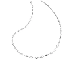 Hot Apart Naszyjnik z białego złota z diamentami - 45 cm, - 0,10 ct - próba 750