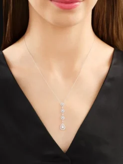 Apart Naszyjnik z białego złota z diamentami - 0,88 ct - próba 585< Wszystkie