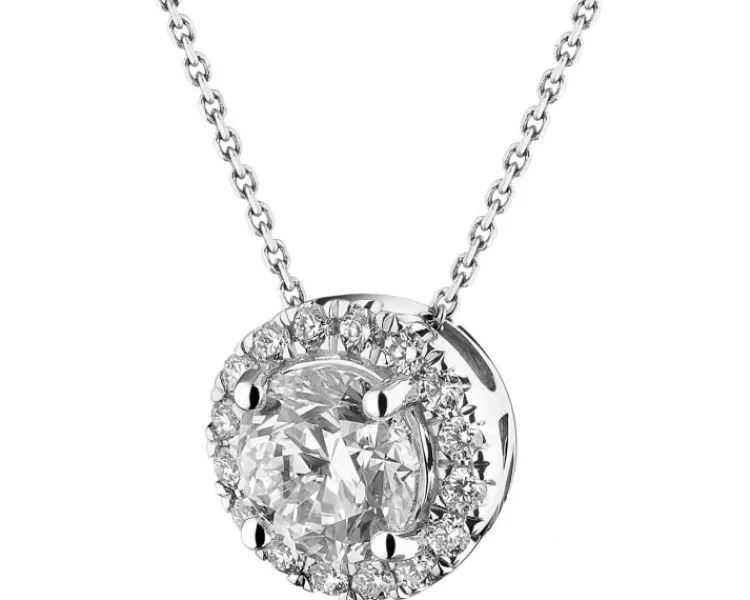 Best Apart Naszyjnik z białego złota z brylantami - SI2/G - 1,17 ct - próba 750